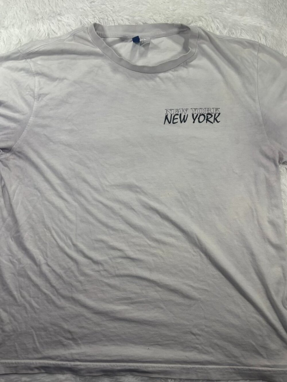 H&M Divided Bring On The Night Rave Graphic Tee Grey Off White Mens Large Shirt